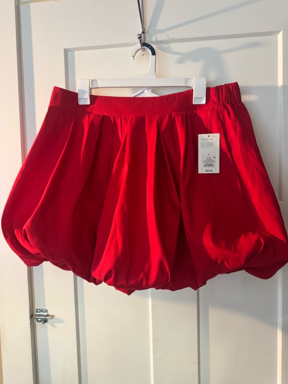 a new day Red Bubble Mini Skirt